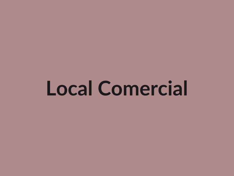 Local comercial sobre vía principal
